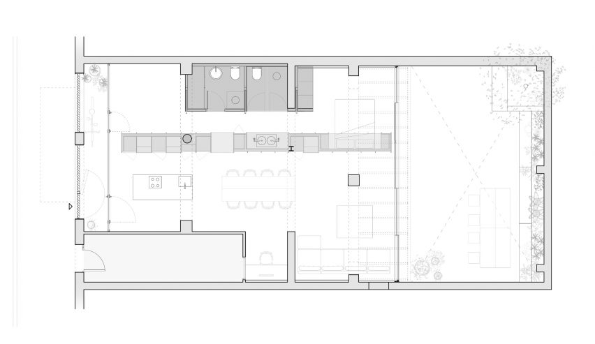 Floor plan of NZ10 Apartment in Spain by Auba Studio