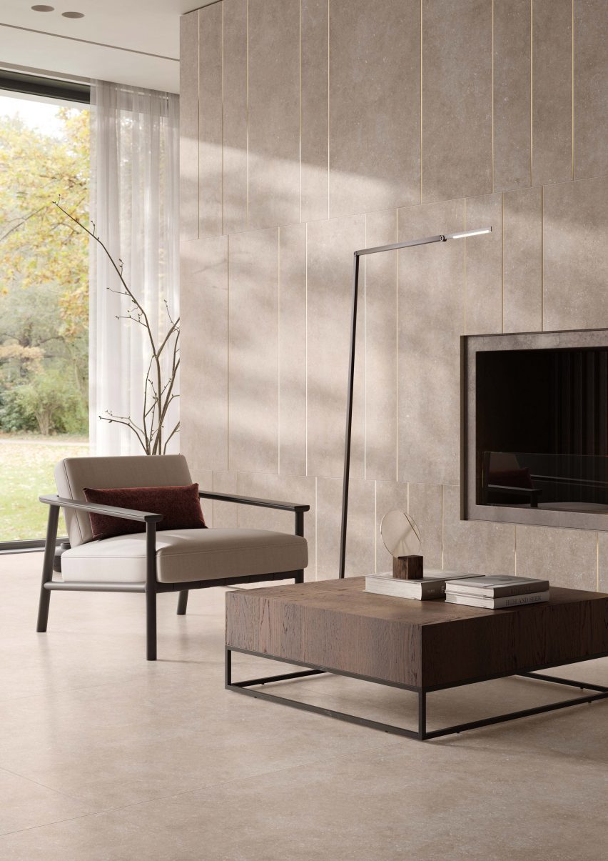 The Stile collection includes light beige tones
