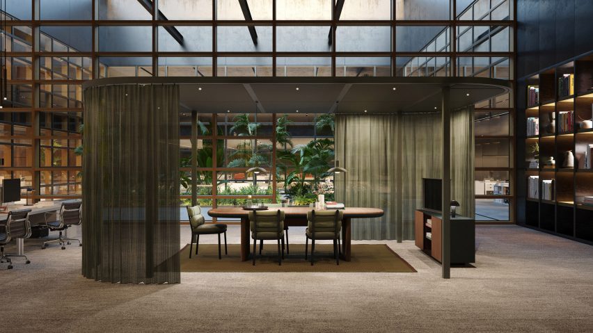 Pavilion O modular office partition by Kettal