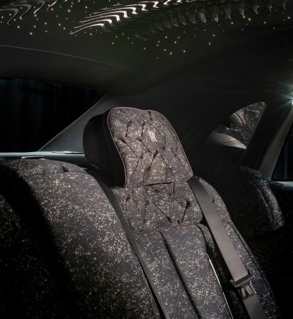 Seats inside a Rolls-Royce car