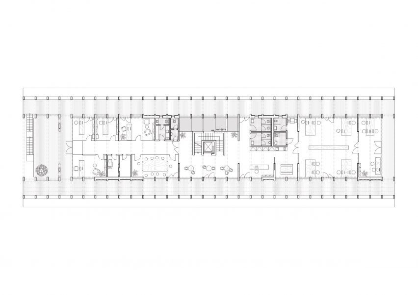 Plan for Kloboucká lesní headquarters by Mjölk Architekti