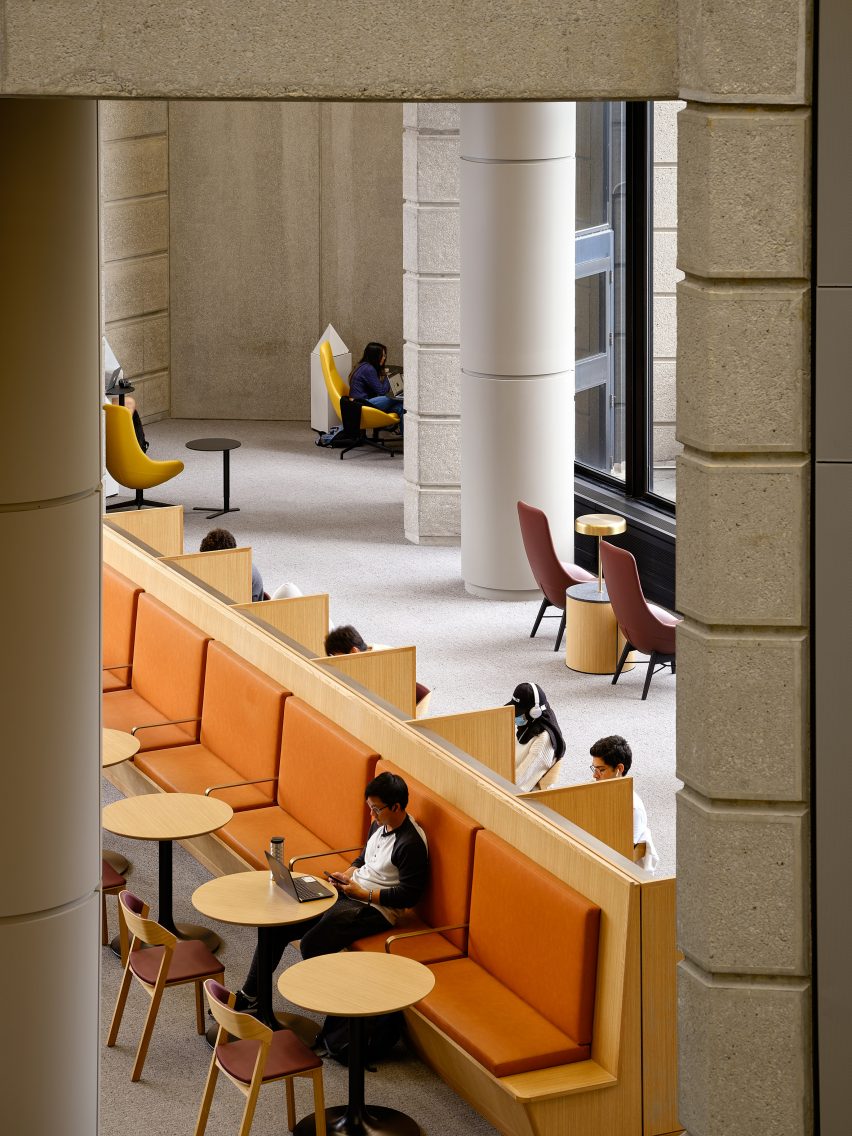 New wooden seating elements