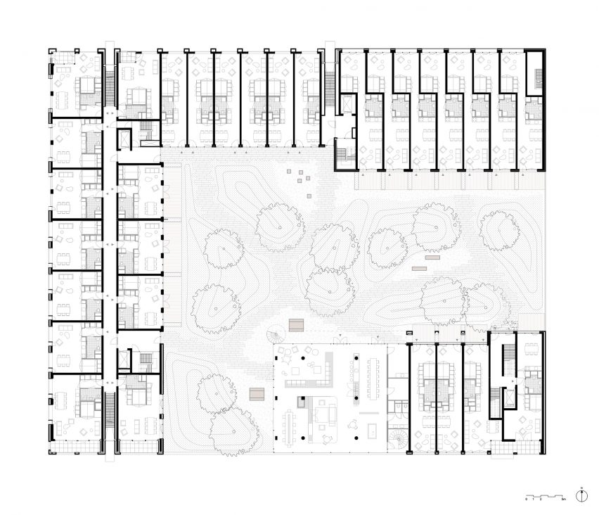 Drawings of Domus Houthaven residential complex Amsterdam
