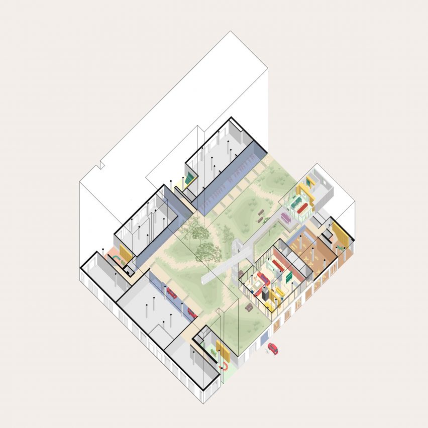 Drawings of Shift Architecture Urbanism project Amsterdam