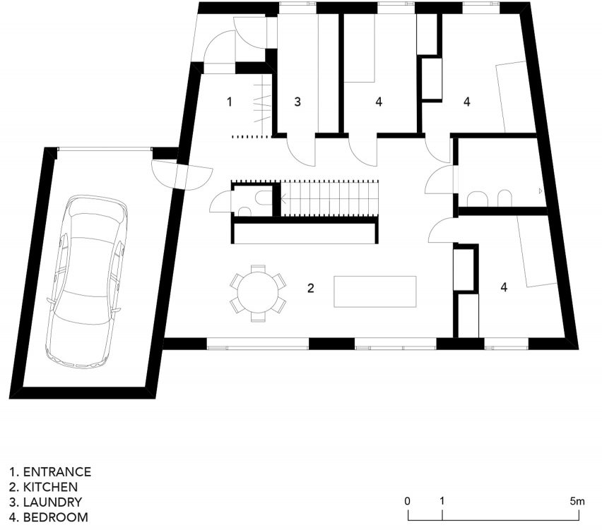 Floor plan of Simonsson House by Claesson Koivisto Rune in Sweden