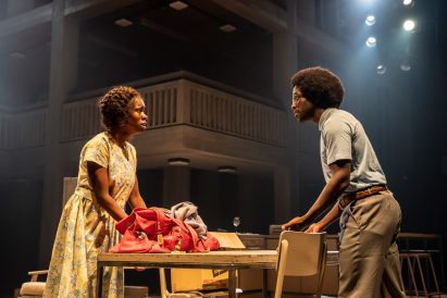 Actors from the Standing at the Sky's Edge musical
