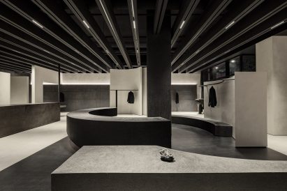 Store interior at night