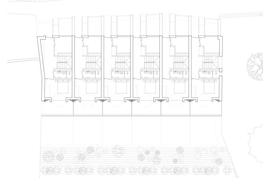 Upper ground floor plan of The Arches by DHaus Company