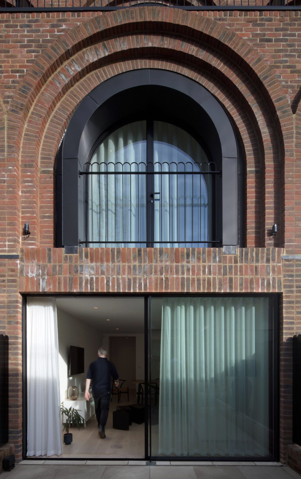 Ground floor and basement windows at The Arches townhouses by The DHaus Company