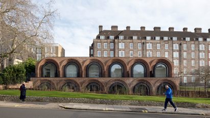 Highgate Road facade of The Arches townhouses by The DHaus Company