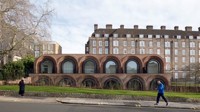 Highgate Road facade of The Arches townhouses by The DHaus Company