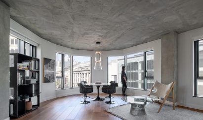 Interiors within residential block by Handel Architects