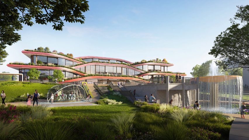 Community library in Columbia, Maryland, by Heatherwick Studio