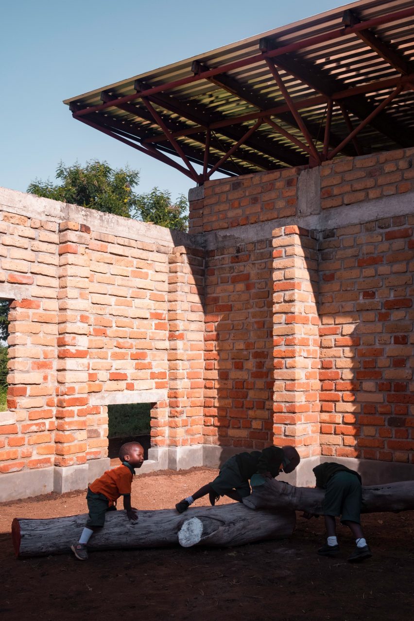 Exterior of Wayair School in Tanzania by Jeju Studio