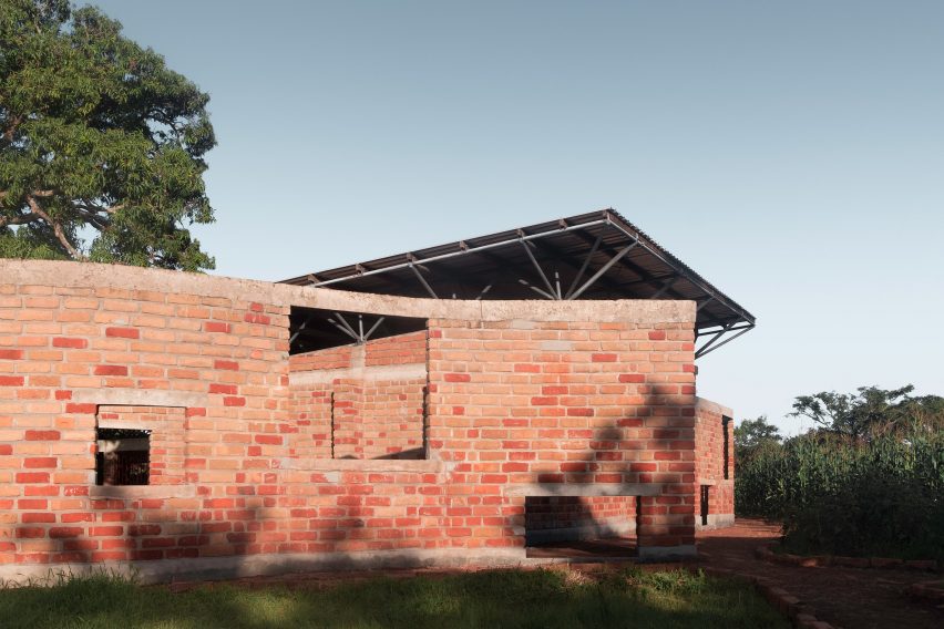 Exterior of Wayair School in Tanzania by Jeju Studio