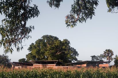 Low-lying brick building in Tanzania