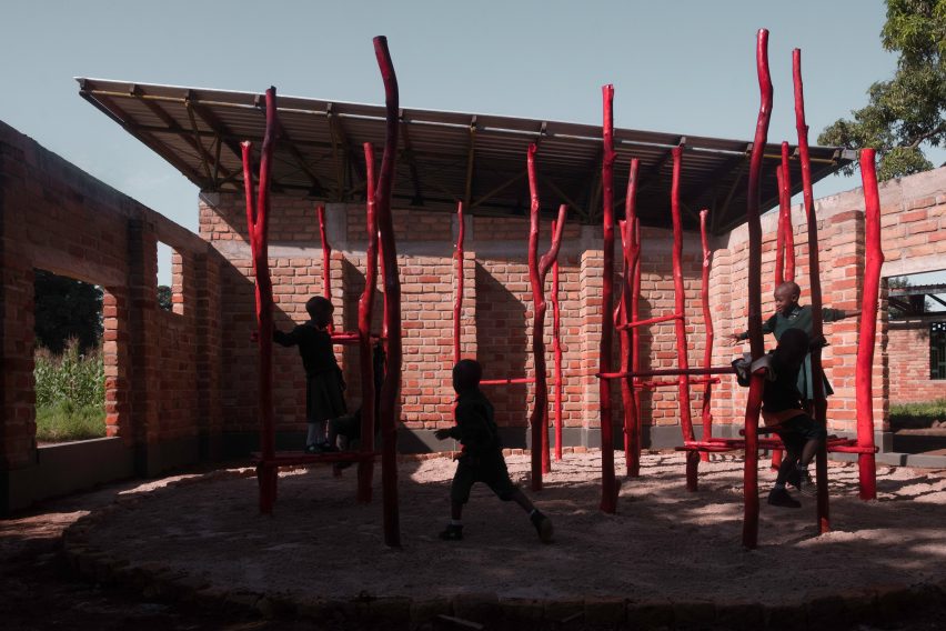 Exterior of Wayair School in Tanzania by Jeju Studio