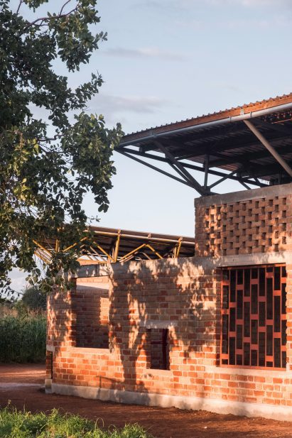 Brick elevation with elevated roof