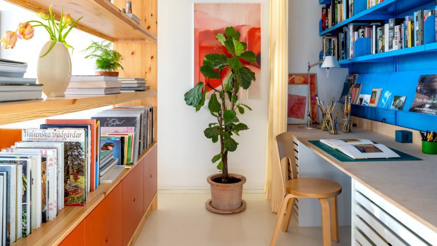 Westblom Krasse Arkitektkontor adds colour to 1980s Stockholm apartment