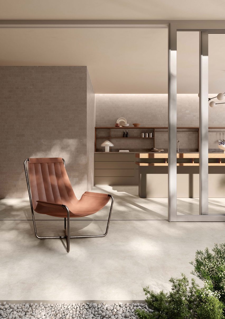 White Smoke Stile collection tiles by Casalgrande Padana