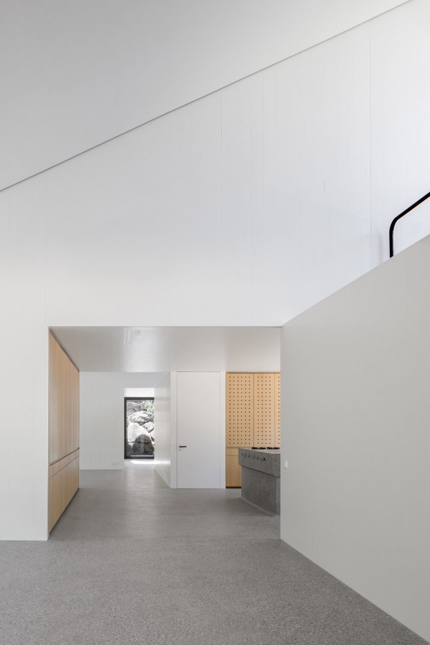 Interior of Wooden House by the Lake by Appels Architekten