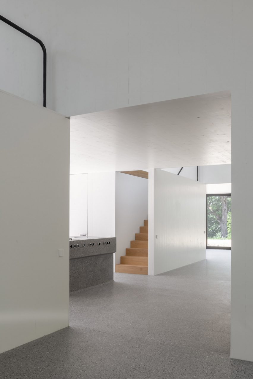Interior of Wooden House by the Lake by Appels Architekten