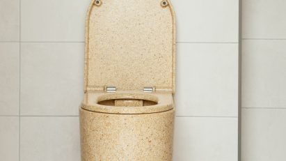 Block toilet by Woodio in a bathroom
