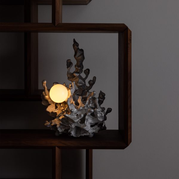 Photo of a metal lamp
