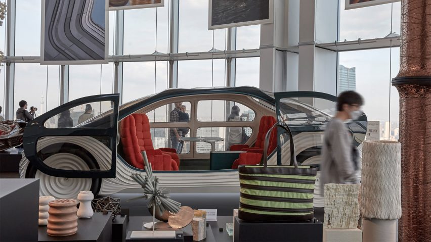Photo of a car in an exhibition