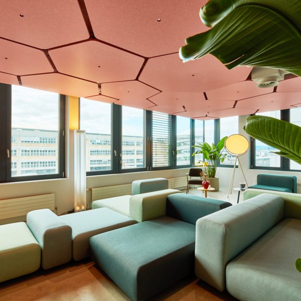 Impact Acoustics featured on the ceiling