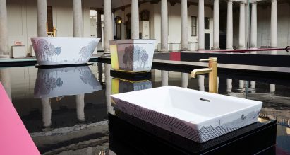 Pushpa Kumari detailed pen and ink drawings adorned Kohler's products