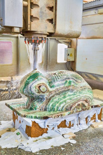 Stone sculpture in progress