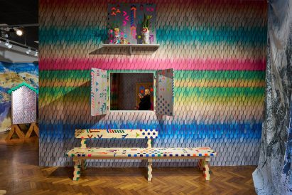 Bench in Alpine Rising exhibition by Markus Benesch