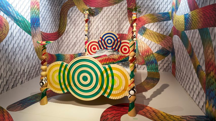 Bed in Alpine Rising exhibition by Markus Benesch