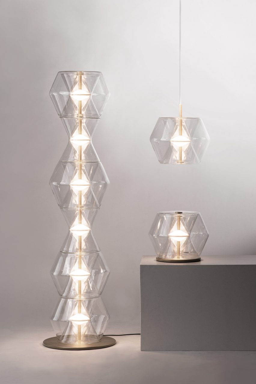 Argyle floor, table and pendant light by Rakumba