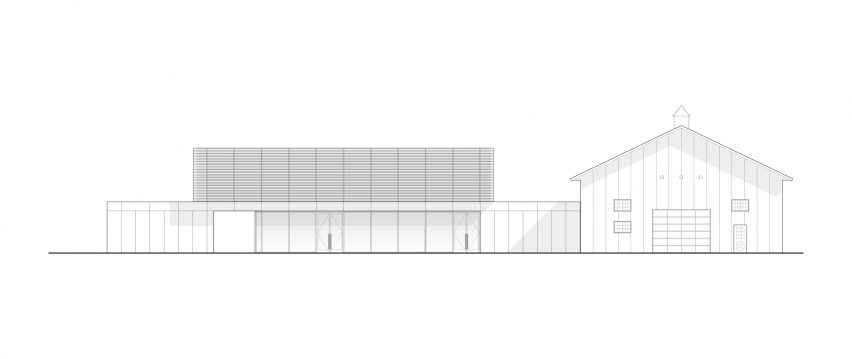 Lasting Joy brewery and tasting room elevation drawing by Aron Himelfarb
