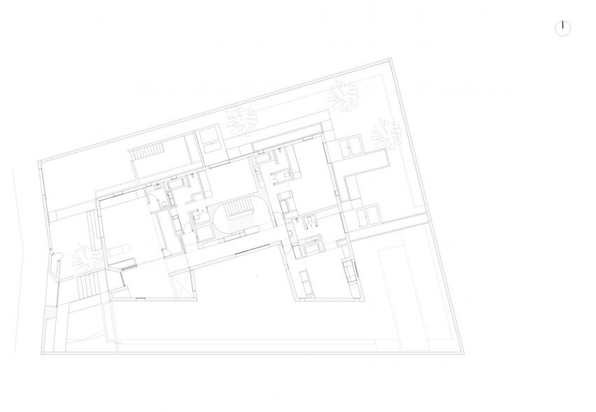 Ground floor plan of Maison Brummell Marrakech by Bergendy Cooke