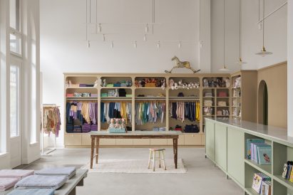 Storage wall in Billie Le Kid Boutique