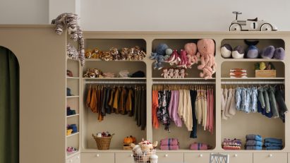 Storage wall in Billie Le Kid Boutique by Vives St-Laurent