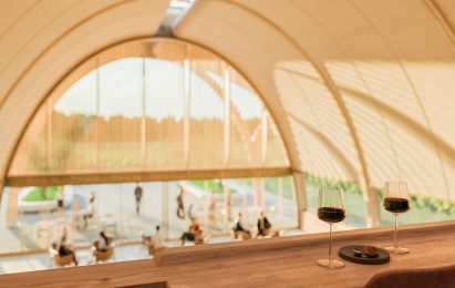 Interior of Bodegas Faustino winery by Foster + Partners