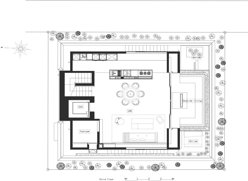 First floor plan of C4L House by Cubo Design Architects