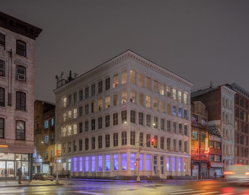 The Canal Projects building exterior at night