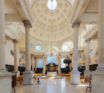 Interior of St Stephen Walbrook Church
