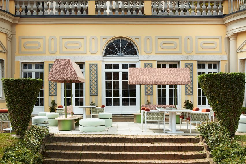 Clay Court Club installation at Milan design week by Cristina Celestino