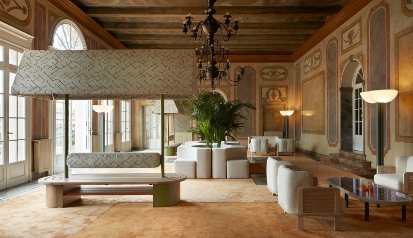 Clay Court Club installation at Milan design week by Cristina Celestino