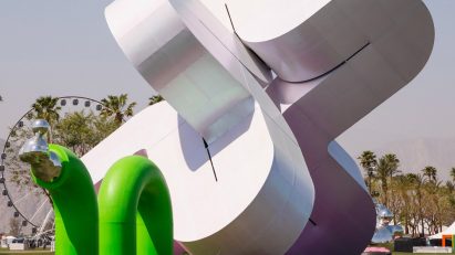 White Coachella Installation