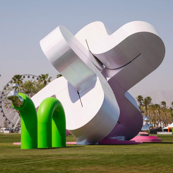 White Coachella Installation