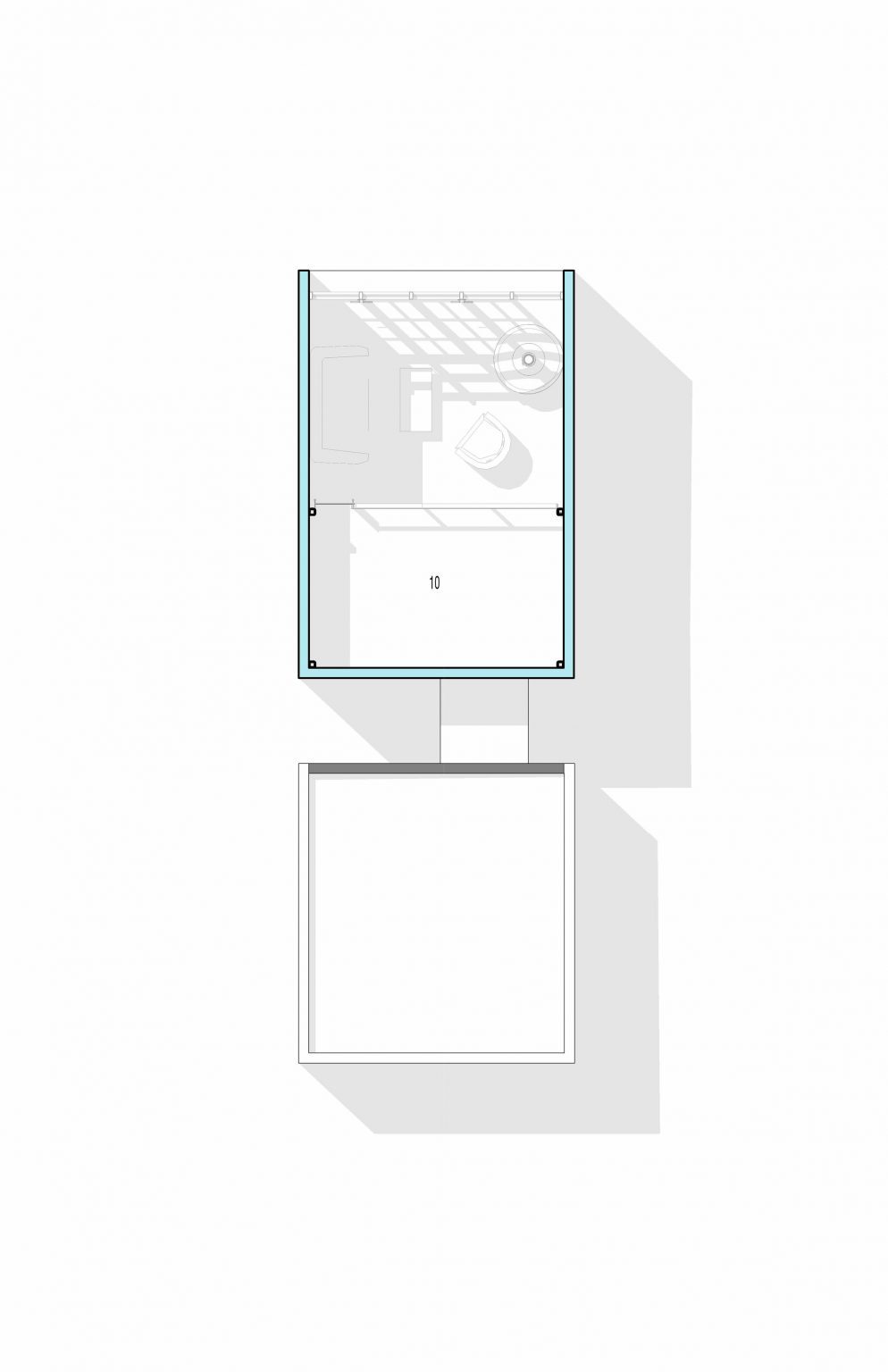 First floor plan of the tiny house in Ecuador by PJCArchitecture