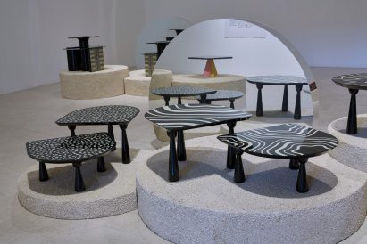 Mother-of-pearl Tables exhibition by Duson Gallery at the Triennale di Milano
