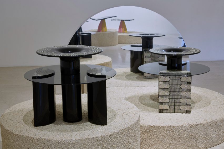 Mother-of-pearl Tables exhibition by Duson Gallery at the Triennale di Milano